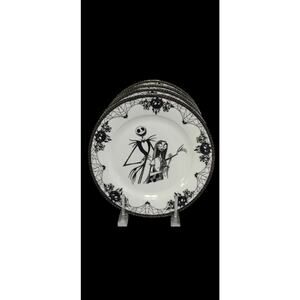 Disney Nightmare Before Christmas Jack Sally Halloween Donner PlateSet of 4